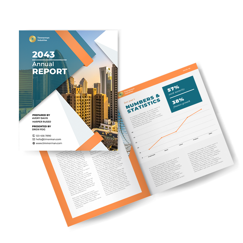 Show off your organization's accomplishments with custom printed annual reports.