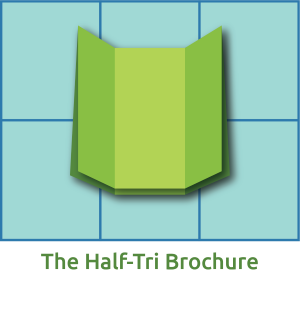 The half-tri brochure for displaying maps.