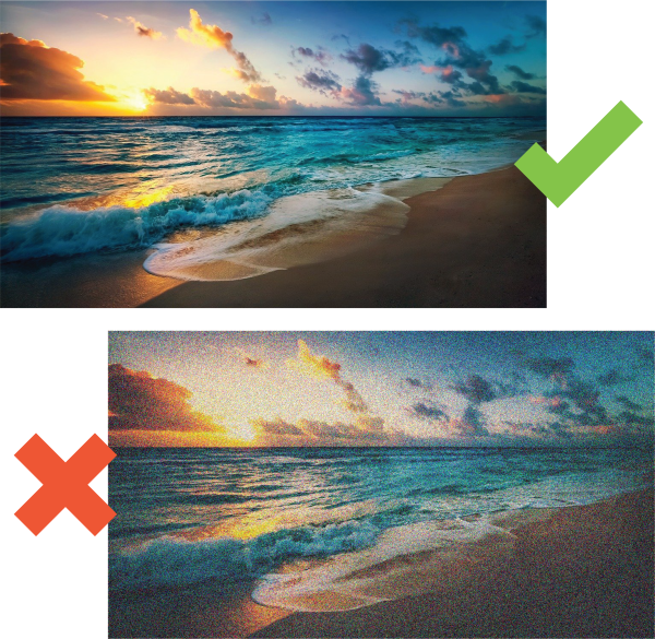 Pay attention to image resolution so your catalog images aren't blurry.
