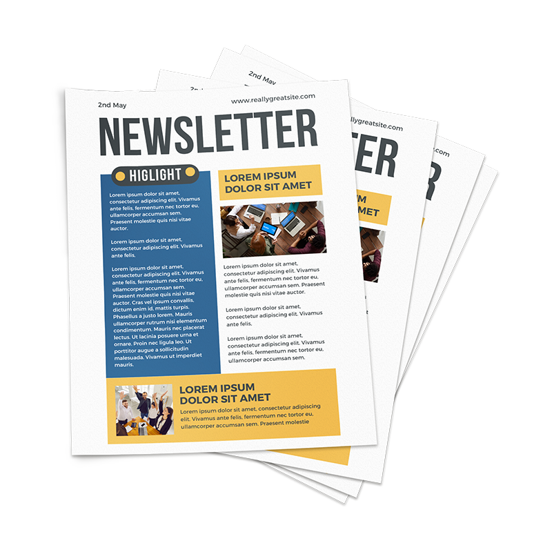 Newsletter printing services at an affordable price.