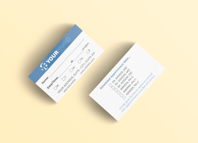 Use this free downloadable template for designing your very own appointment reminder cards so you are sure not to miss any crucial details.