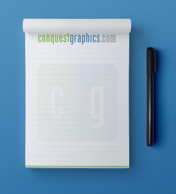 Trade Show Leave Behind Notepads Printed notepads that prominently display your branding while also offering the benefit of writing space for its users.