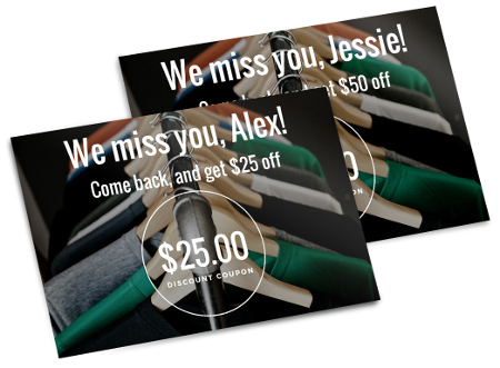 Variable Data Postcards - Clothing Store Example Variable Data Postcards - Clothing Store Example