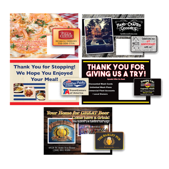 Die Cut Postcard Samples