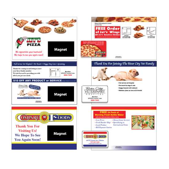 OTA Die Cut Magnet Postcard Samples