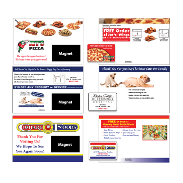 OTA Die Cut Magnet Postcard Samples