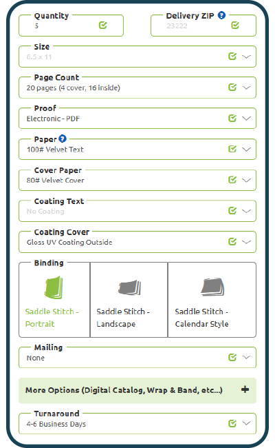 Annual Report Printing Specs