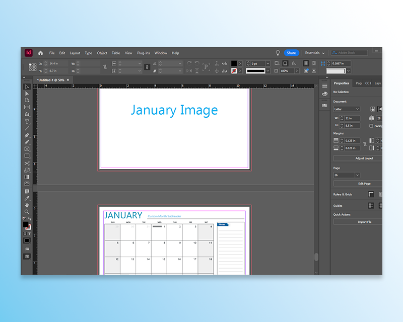 Calendar InDesign Template