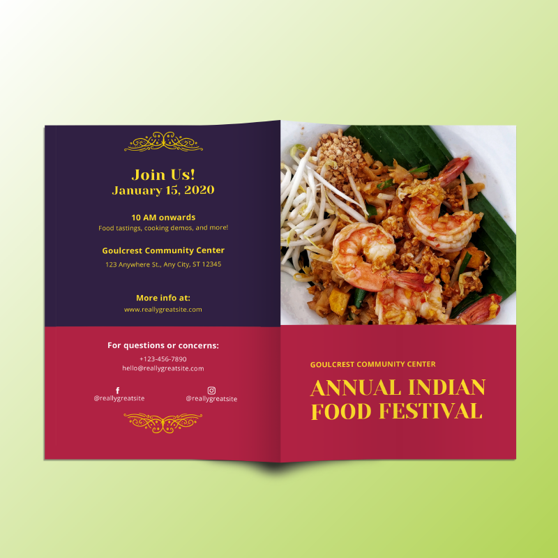 Event Brochure Cover Example