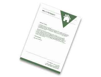 Letterhead for real estate marketing.