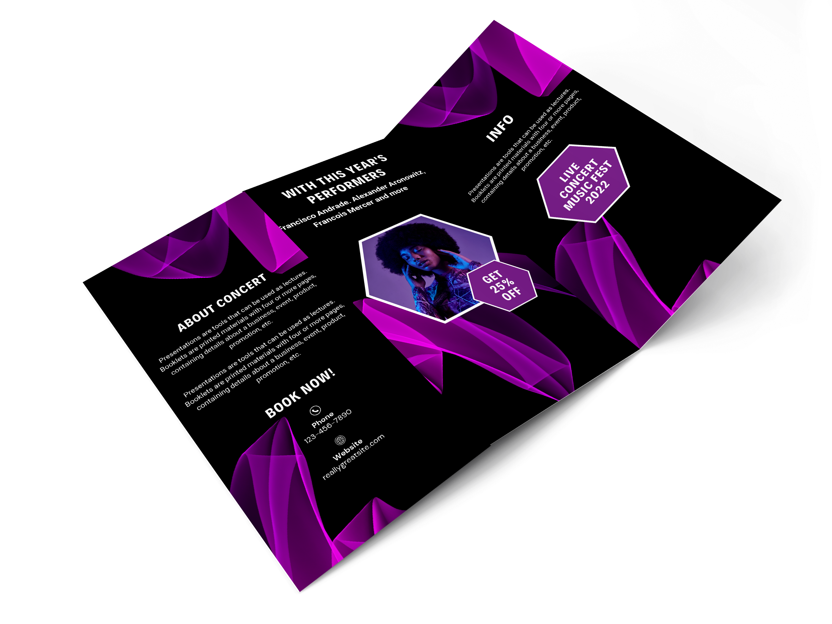 Music Event Brochure Design Templates