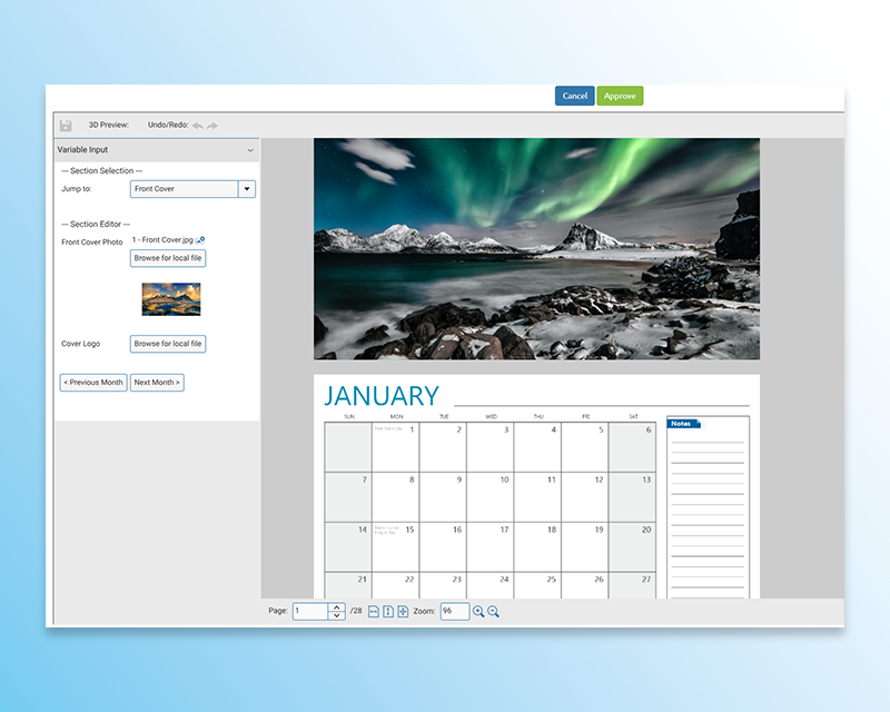 Online Calendar Designer