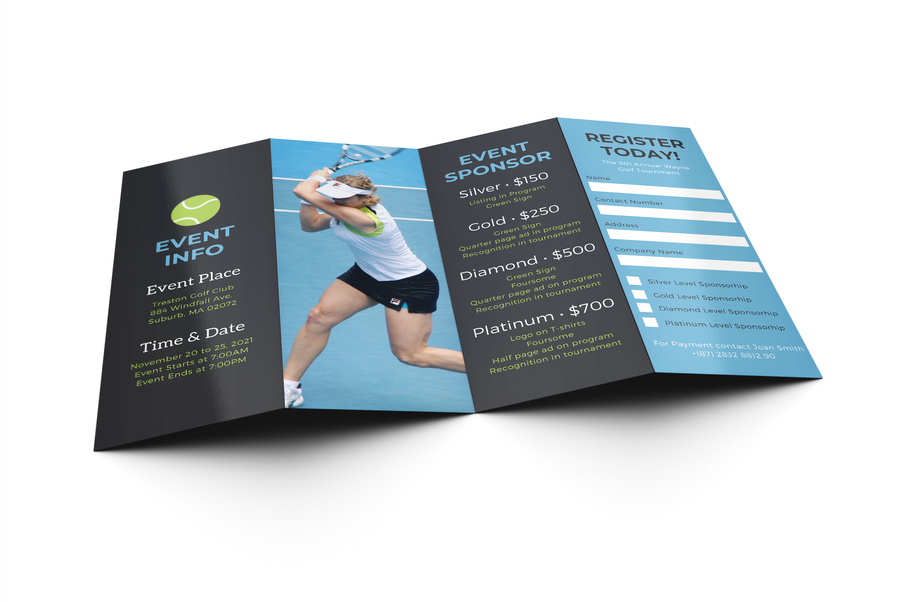 Tennis Match - Sports Event Brochure Example