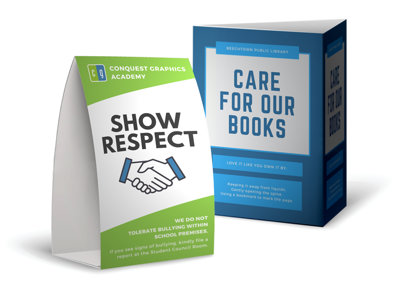 Table Tent and Table Tower Printing