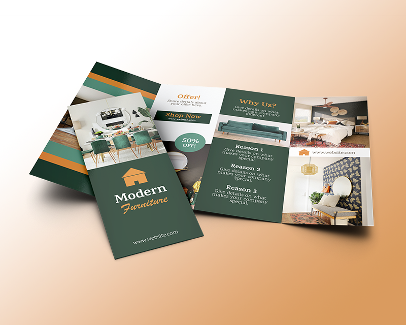 11x17 Double Parallel Brochure Template