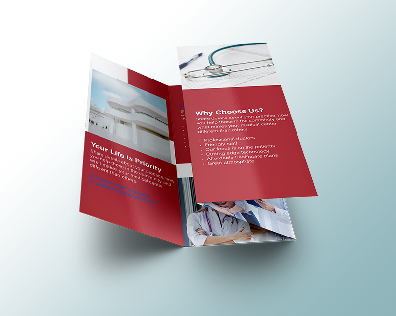 11x25.5 Double Parallel Brochure Template