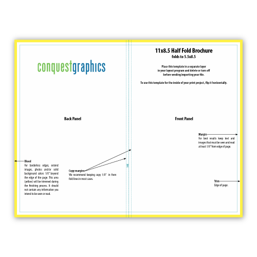 Make A Half Fold Brochure Designs Templates