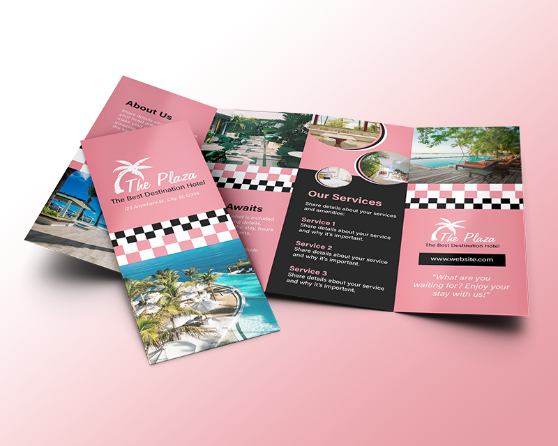 8.5x14 Double Parallel Fold Brochure Template