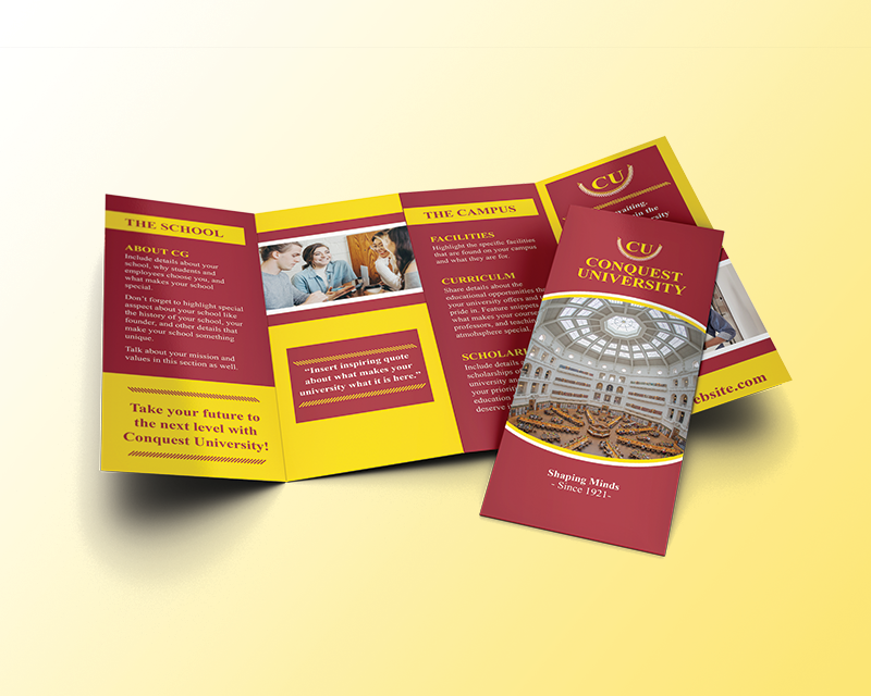 8.5x14 Roll Fold Brochure Template