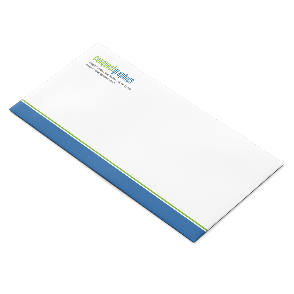 Conquest Graphics can print envelopes of all shapes and sizes.