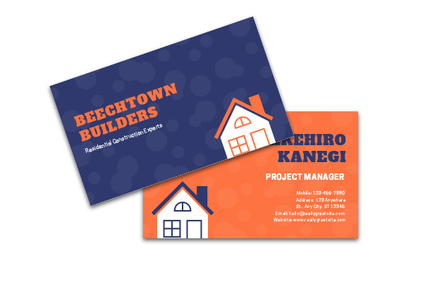 Business cards for home improvement businesses.