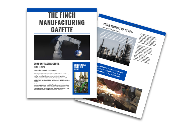 Newsletter for manufacturing businesses.
