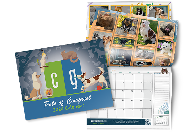 Pets of Conquest 2024 Calendar