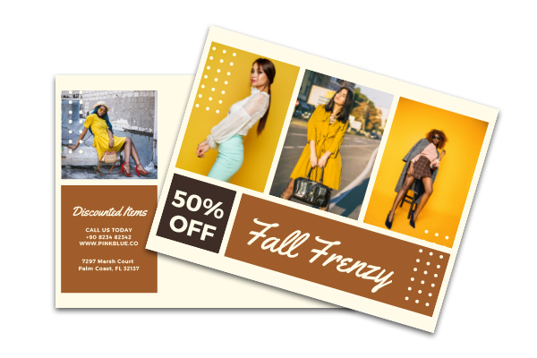 Postcards for retail marketing,